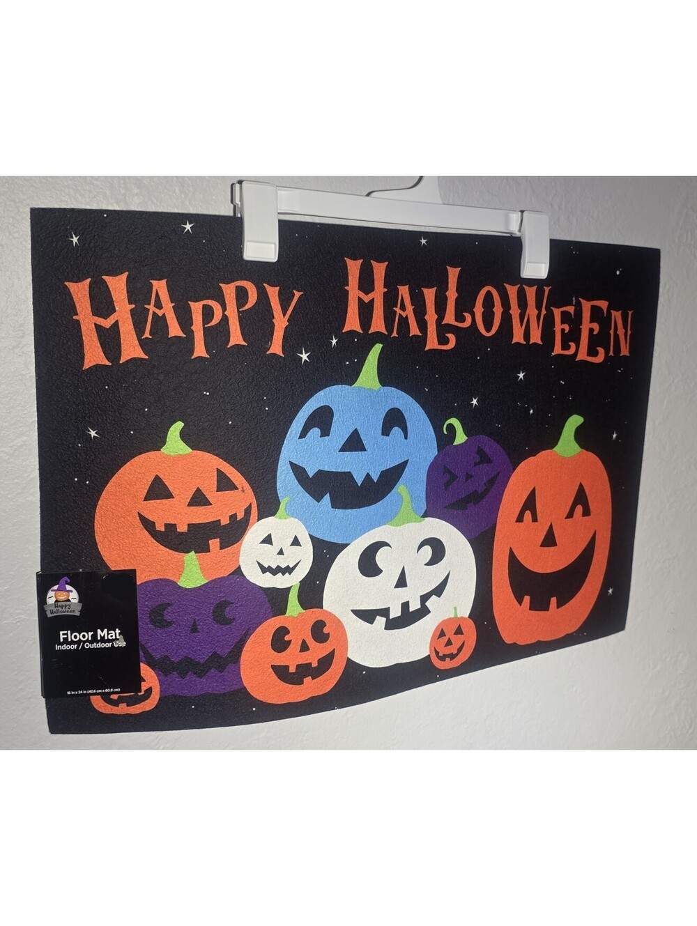 Indoor/Outdoor Happy Halloween Pumpkins 16"x24" Doormat Rug!